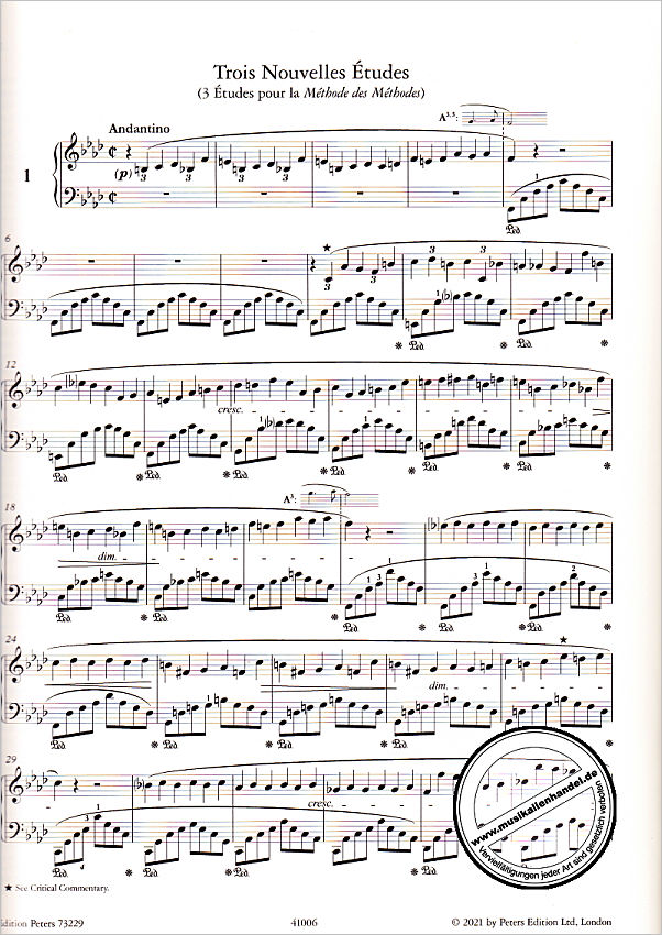 Notenbild für EP 73229 - 3 Nouvelles Etudes