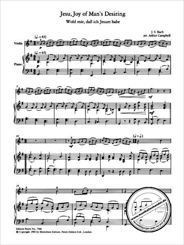 Notenbild für EP 7360 - JESUS BLEIBET MEINE FREUDE (KANTATE BWV 147)