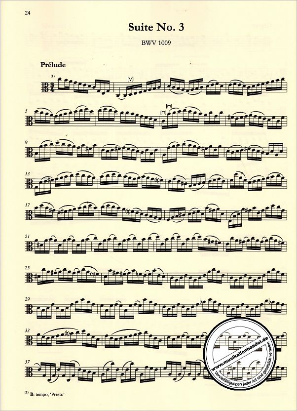 Notenbild für EP 7489 - 6 SUITEN BWV 1007-1012 (VC)