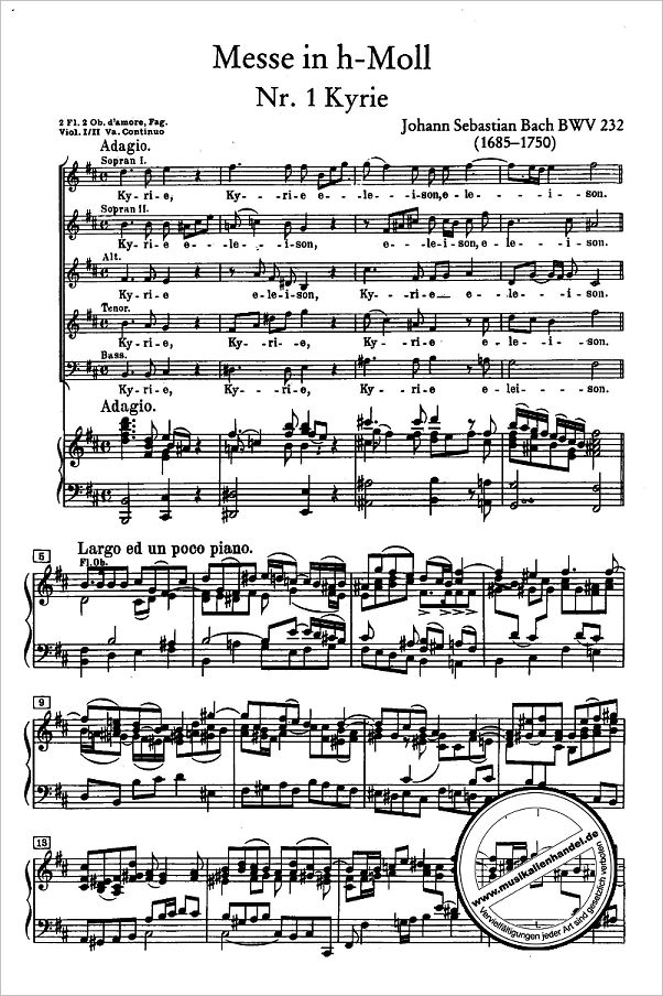 Notenbild für EP 8736GEB - MESSE H-MOLL BWV 232 URTEXT