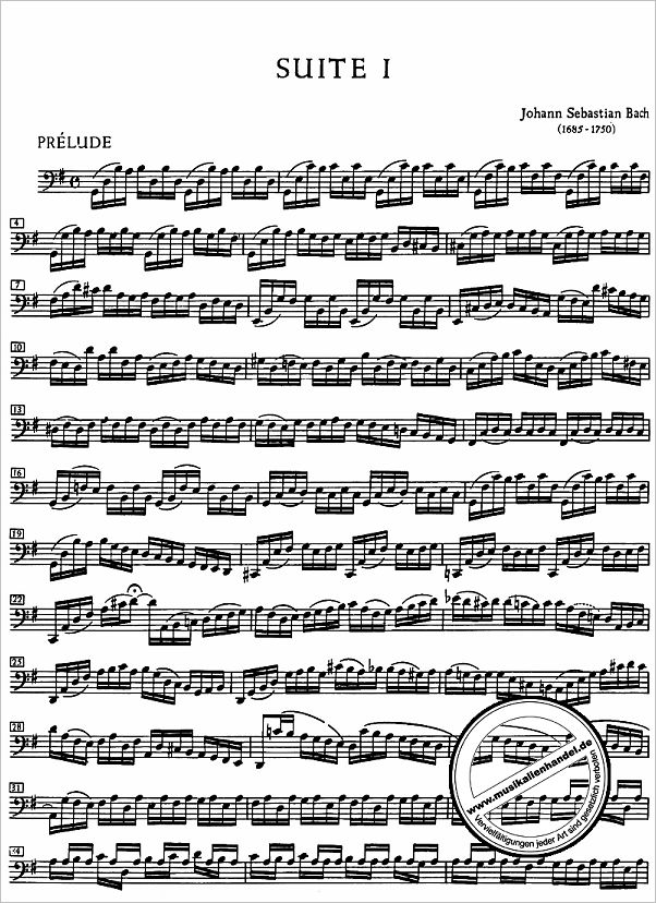 Notenbild für EP 9054 - 6 SUITEN BWV 1007-1012 (VC)