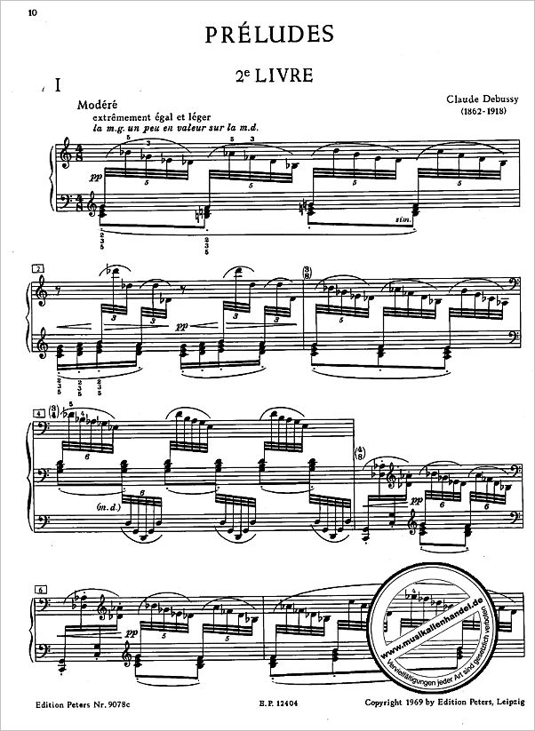 Notenbild für EP 9078C - KLAVIERWERKE 3 - PRELUDES 2