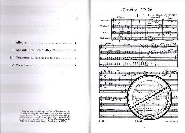 Notenbild für ETP 10 - QUARTETT D-MOLL OP 76/2 HOB 3/76 (QUINTEN)