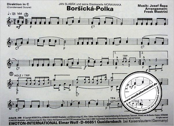 Notenbild für EWOTON 2098-1 - BORSICKA POLKA