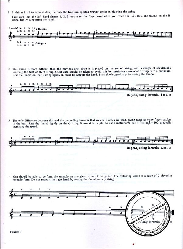 Notenbild für FC 03046 - COMPLETE STUDY OF TREMOLO