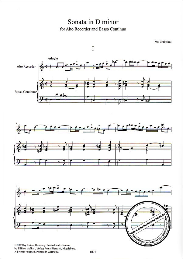 Notenbild für FE -IH0004 - Sonate a-moll