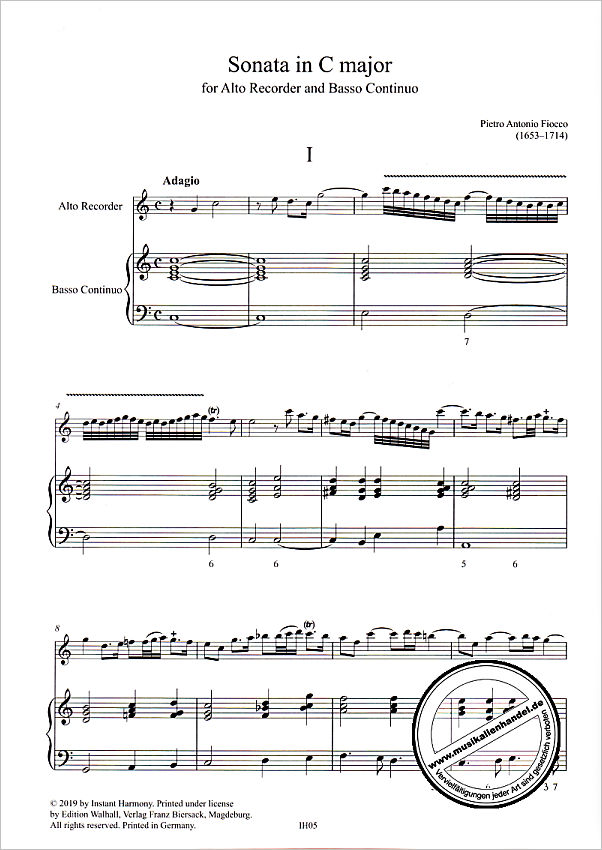 Notenbild für FE -IH0005 - Sonate C-Dur