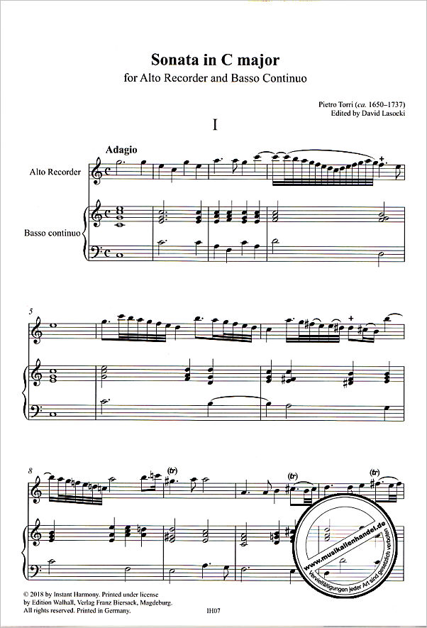 Notenbild für FE -IH0007 - Sonate C-Dur