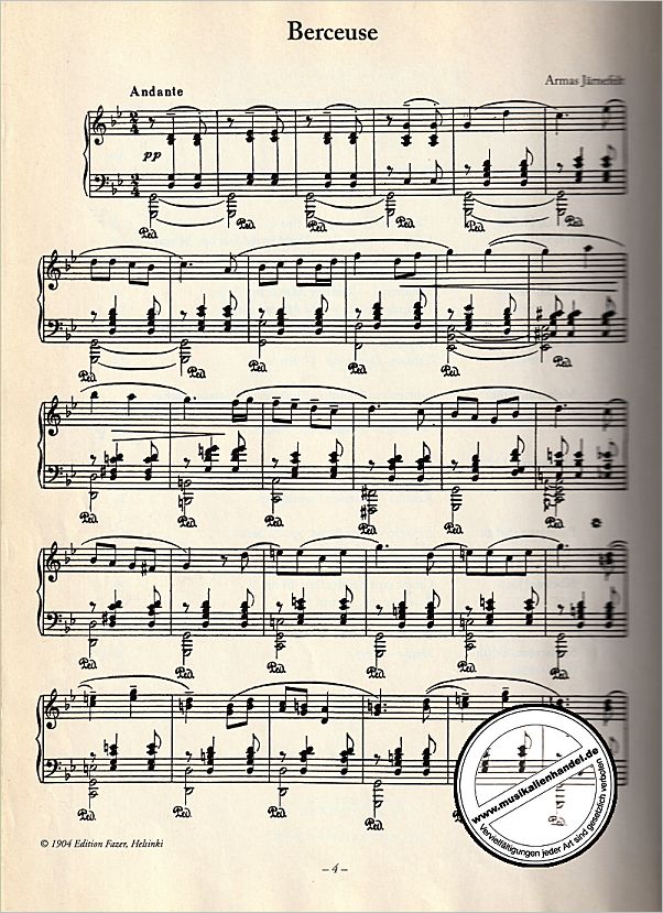 Notenbild für FENNICA 018-7 - FINNISH FAVOURITES FOR PIANO