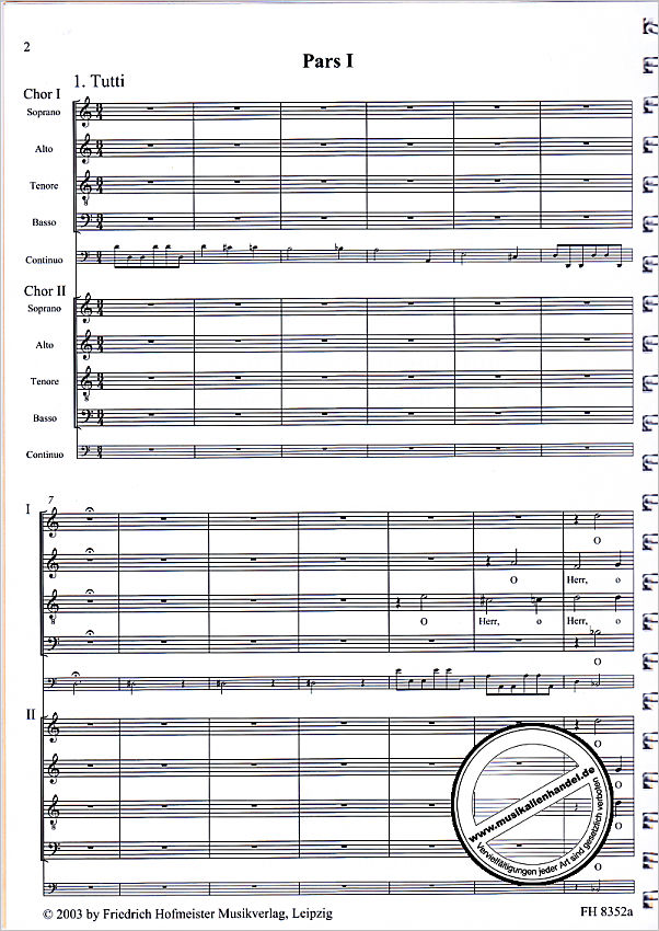 Notenbild für FH 8352A - Trauermusik auf Herzog Ernst Ludwig I von Sachsen Coburg Meinigen