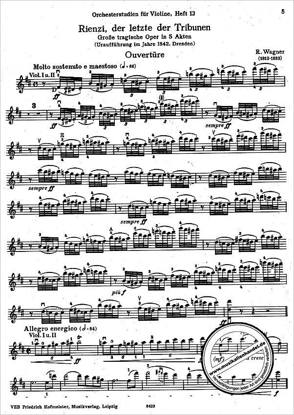 Notenbild für FH 8423 - ORCHESTERSTUDIEN 13