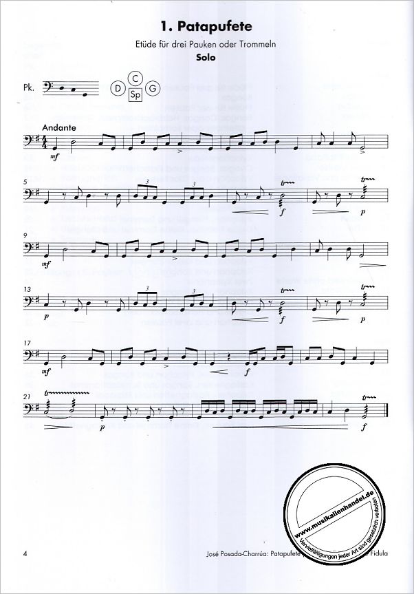 Notenbild für FIDULA 5204 - PATAPUFETE