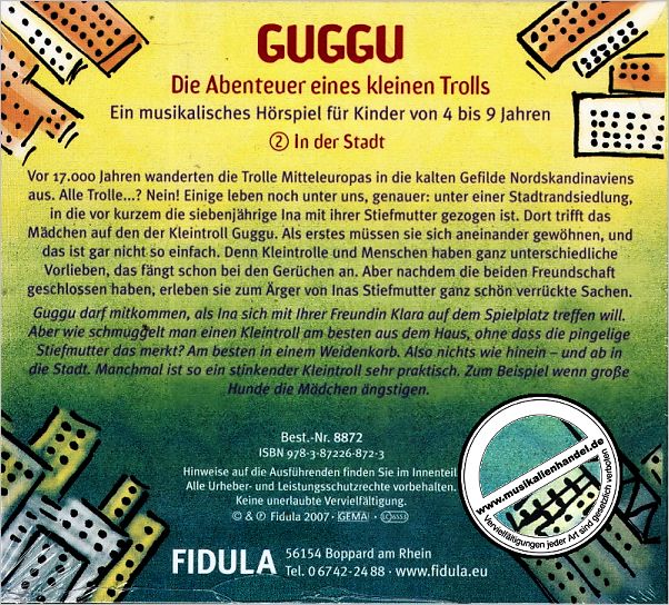 Notenbild für FIDULA 8871 - GUGGU - DIE ABENTEUER DES KLEINEN TROLLS 1