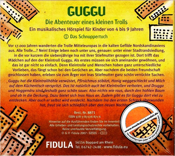Notenbild für FIDULA 8872 - GUGGU - DIE ABENTEUER DES KLEINEN TROLLS 2