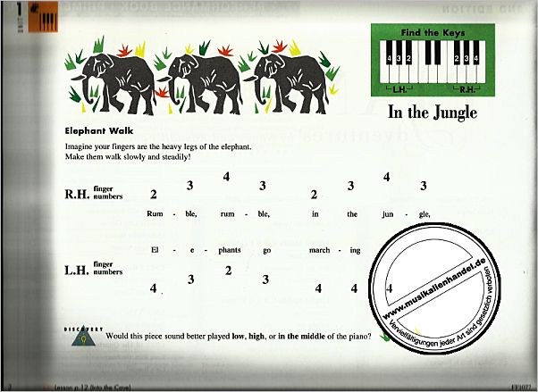 Notenbild für FJH 1077 - PIANO ADVENTURES PERFORMANCE BOOK PRIMER LEVEL