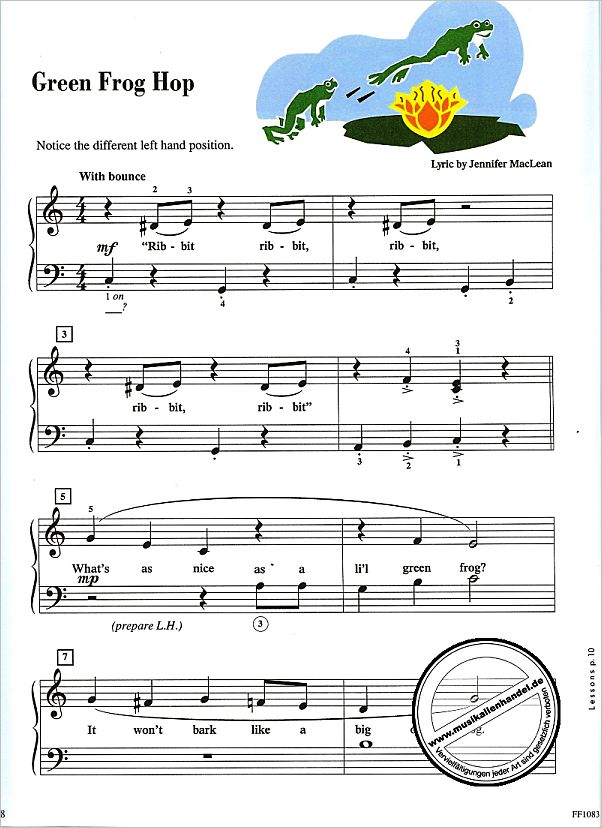 Notenbild für FJH 1083 - PIANO ADVENTURES PERFORMANCE BOOK 2A