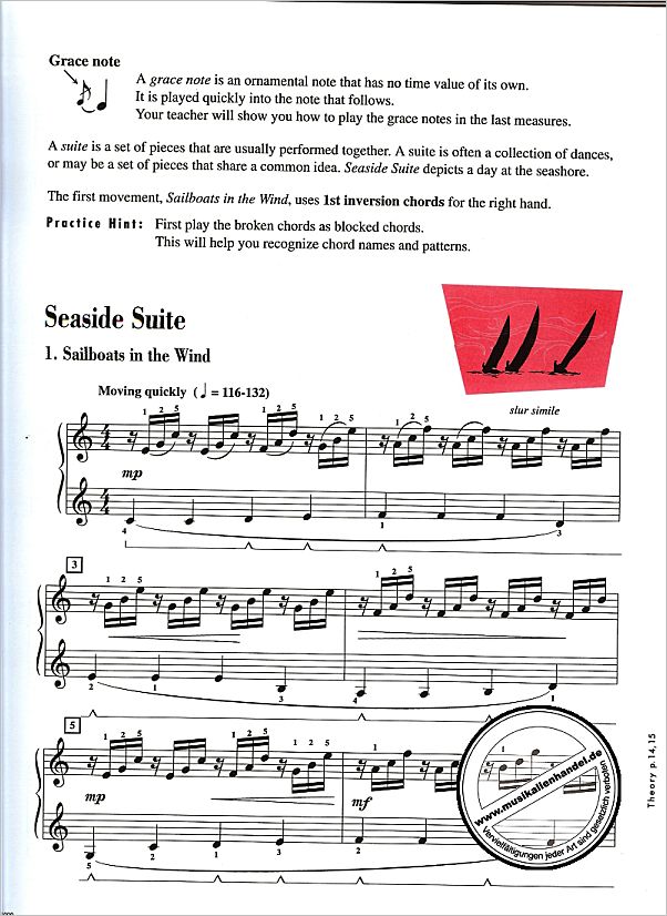 Notenbild für FJH 1090 - PIANO ADVENTURES 4 LESSON BOOK