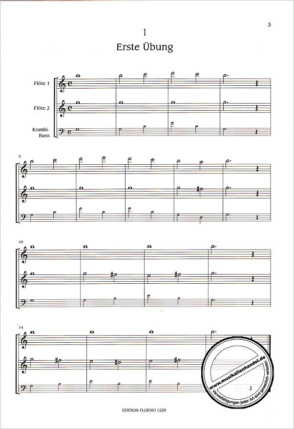 Notenbild für FLOENO 1220 - Trios zu zweit