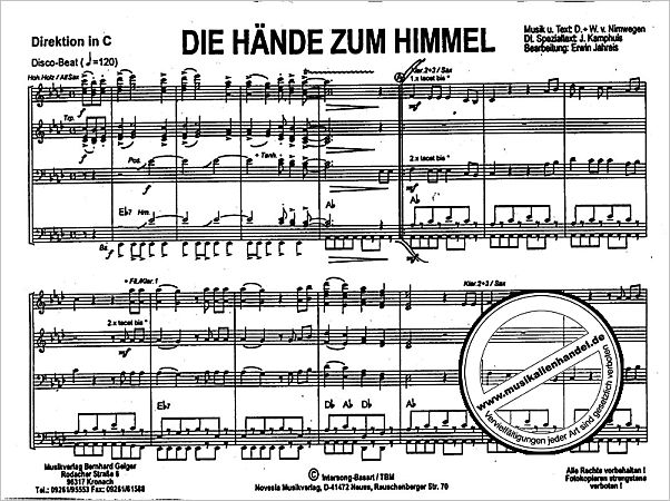 Notenbild für GEIGER 01-38 - DIE HAENDE ZUM HIMMEL