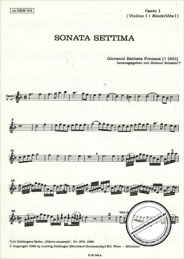 Notenbild für GKM 154 - SONATA SETTIMA (7)
