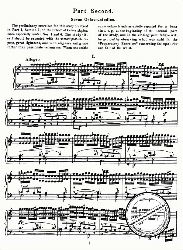 Notenbild für GS 25518 - SCHOOL OF OCTAVE PLAYING OP 48 BOOK 2