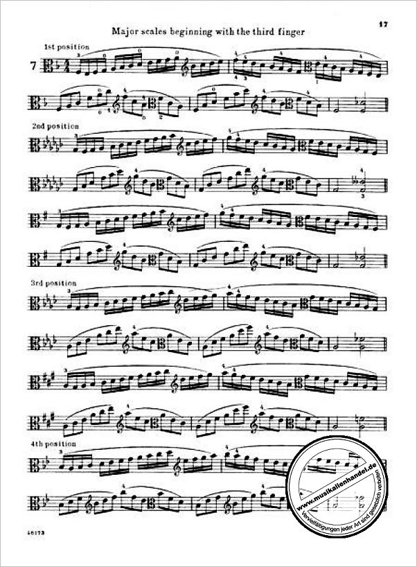 Notenbild für GS 26233 - SCALES STUDIES FOR VIOLA