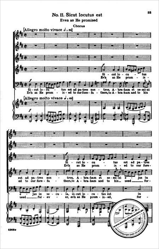 Notenbild für GS 32453 - MAGNIFICAT D-DUR BWV 243