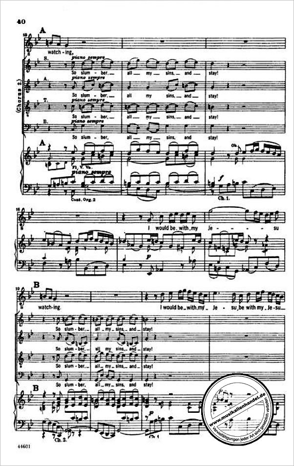 Notenbild für GS 32478 - MATTHAEUS PASSION BWV 244