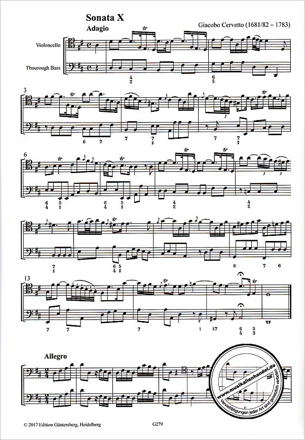 Notenbild für GUENTER -G279 - 12 Solos op.2 Band 4 (Nr.10-12) :