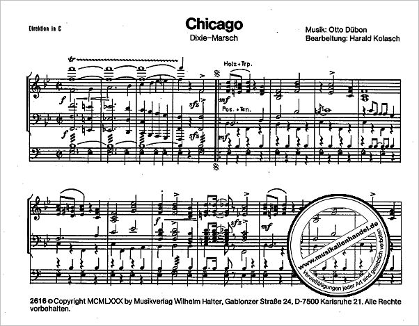 Notenbild für HAL 2616 - CHICAGO + STERN VON VALENCIA