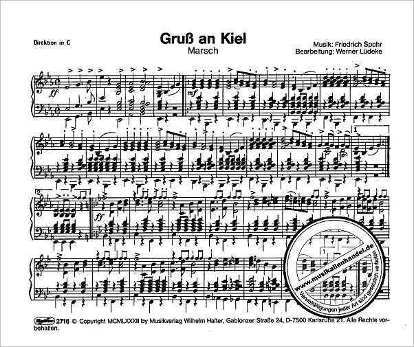 Notenbild für HAL 2717 - GRUSS AN KIEL + FREI WEG