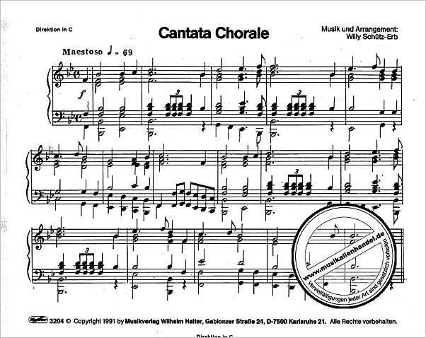 Notenbild für HAL 3204-5 - CANTATA CHORALE + CHORALE AND BEAT MUSIC