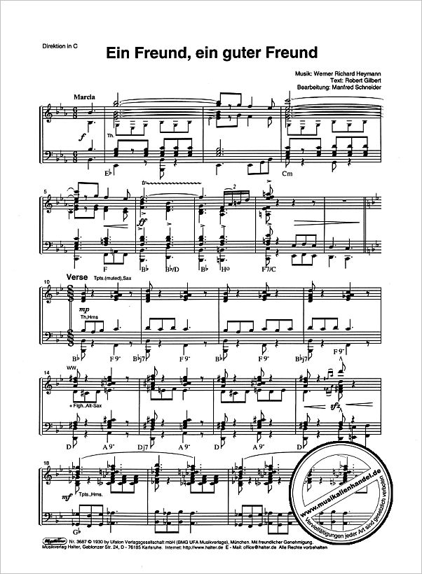 Notenbild für HAL 3687 - EIN FREUND EIN GUTER FREUND + MEIN KLEINER GRUENER KAKTUS