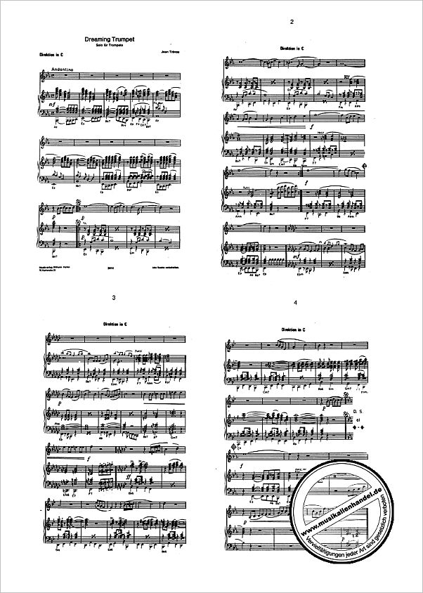 Notenbild für HAL 2414 - DREAMING TRUMPET + VOR MEINEM VATERHAUS