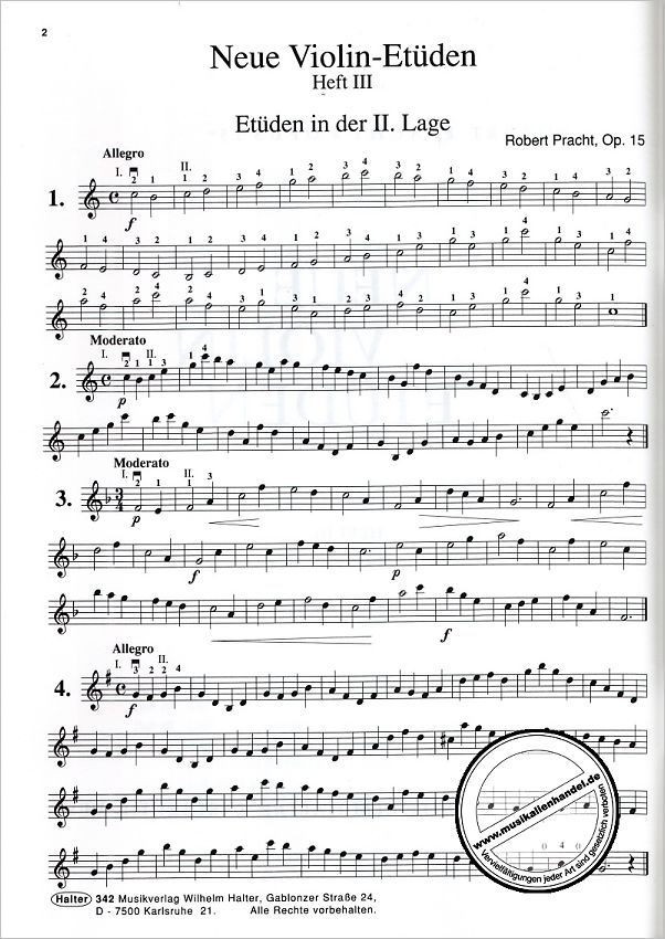 Notenbild für HAL 342 - NEUE ETUEDEN 3 OP 15