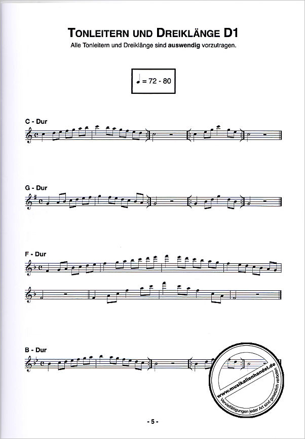 Notenbild für HEIN 923 - Instrumentallehrgang D1 D2 D3