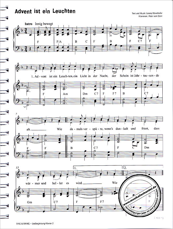 SING + SWING - LIEDBEGLEITUNG 2 - von Maierhofer Lorenz Bauer Stefan -  HELBL -S7294 - Noten