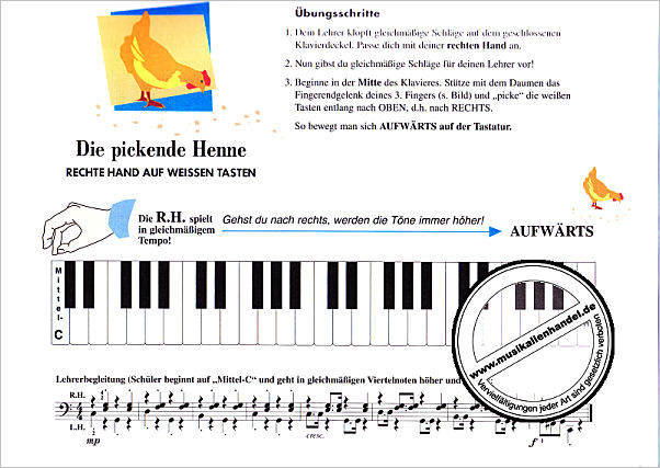 Notenbild für HL 147121 - PIANO ADVENTURES 1 - UNTERRICHTSHEFT