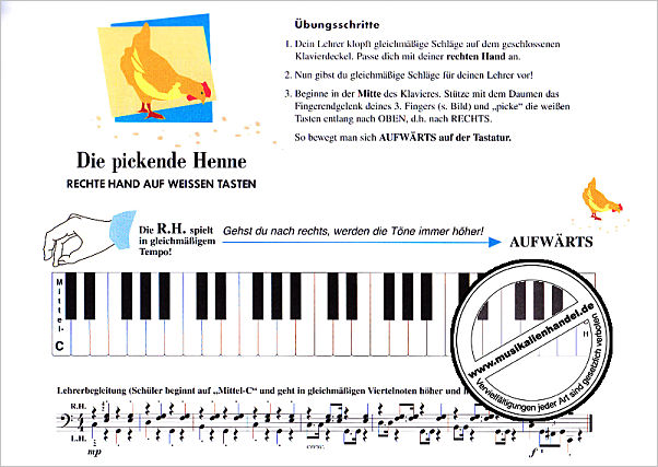 Notenbild für HL 147122 - PIANO ADVENTURES 1 - UNTERRICHTSHEFT