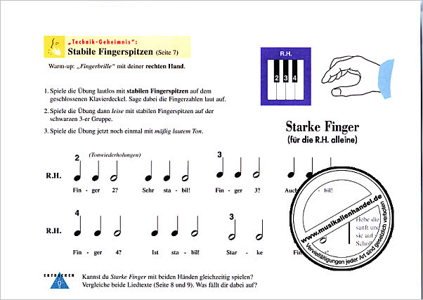 Notenbild für HL 147123 - PIANO ADVENTURES 1 - TECHNIK + VORTRAGSHEFT