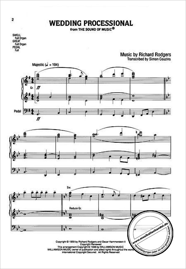 Notenbild für HL 199005 - WEDDING PROCESSIONAL (AUS THE SOUND OF MUSIC)