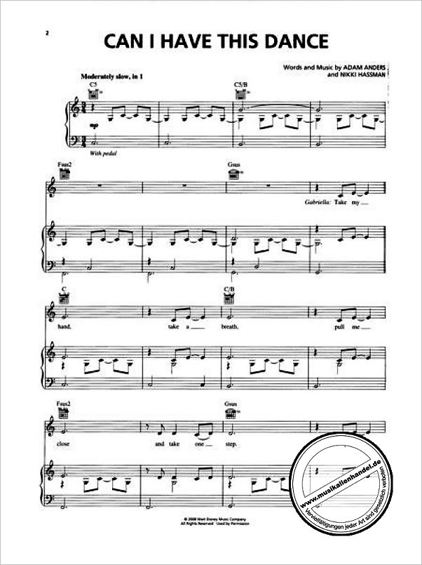 Notenbild für HL 311826 - HIGH SCHOOL MUSICAL 3