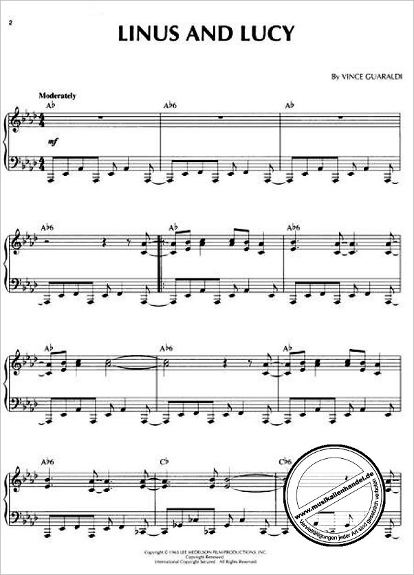 Notenbild für HL 352295 - LINUS + LUCY