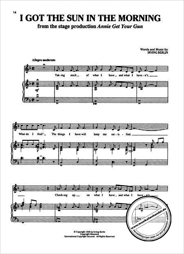 Notenbild für HL 484 - SINGER'S MUSICAL THEATRE ANTHOLOGY 1
