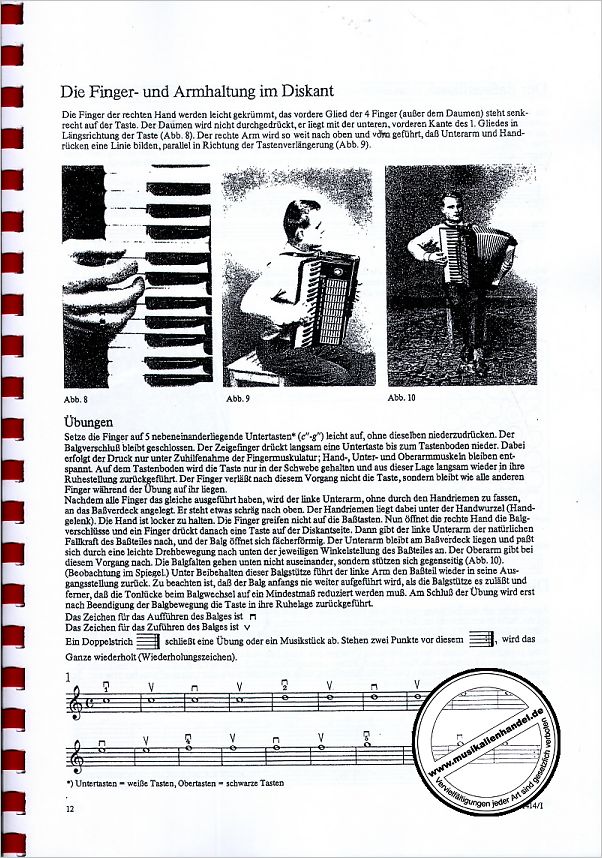 Notenbild für HMV 1414A - SCHULE FUER PIANO AKKORDEON 1