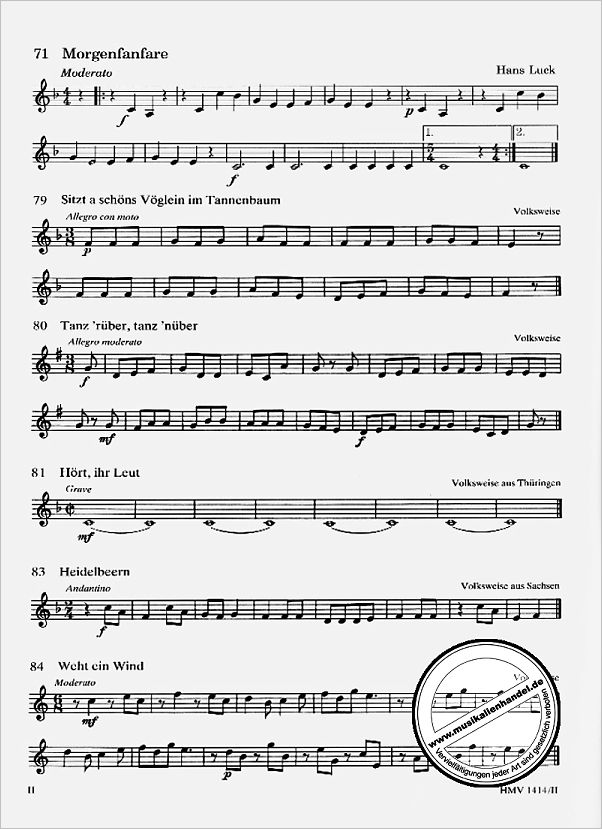Notenbild für HMV 1414B - SCHULE FUER PIANO AKKORDEON 2