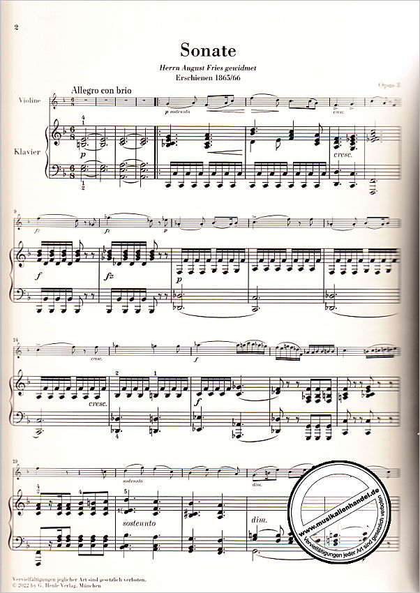 Notenbild für HN 1104 - Sonate F-Dur op 8