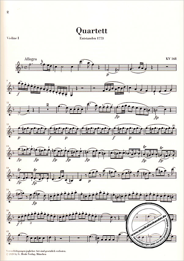 Notenbild für HN 1121 - Quartette 2