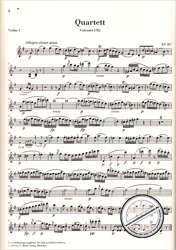 Notenbild für HN 1122 - Quartette 3