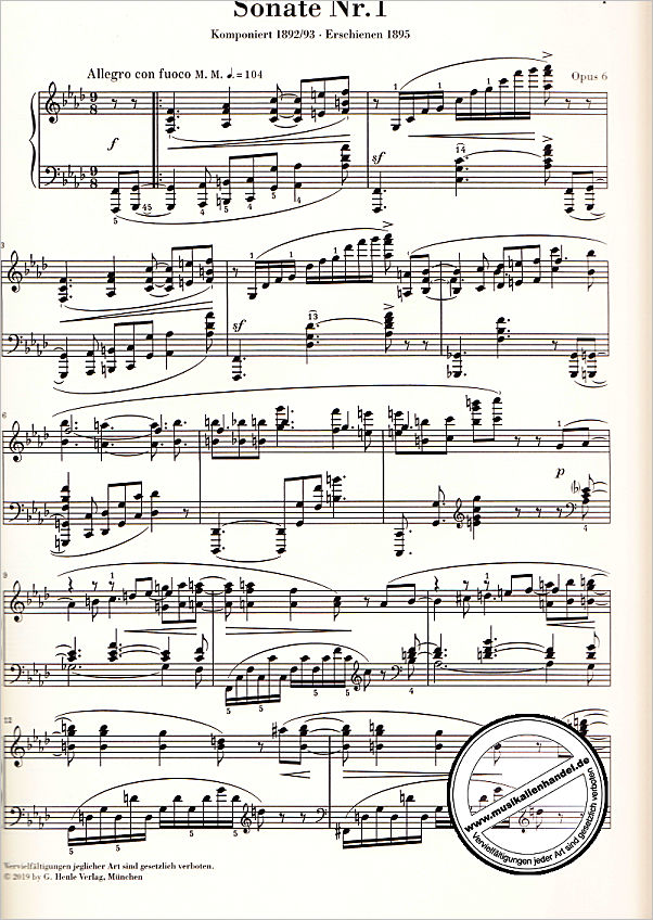 Notenbild für HN 1331 - Sonaten 1-10